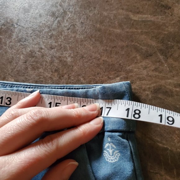 Blue Patterned Women's Pants - Picture 6 of 11